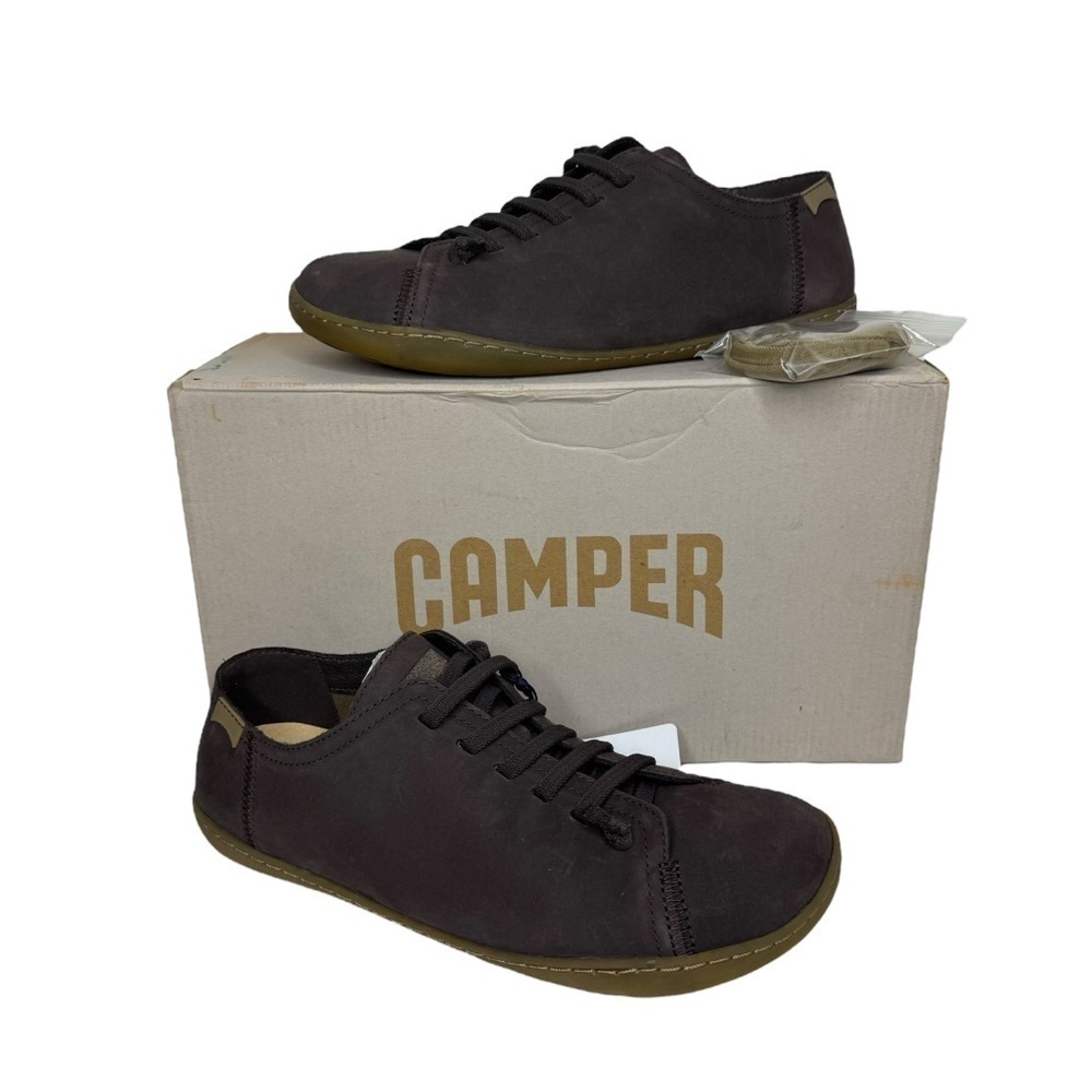Camper Peu 17665 Leather Walking Shoe Brown 7 EU 40